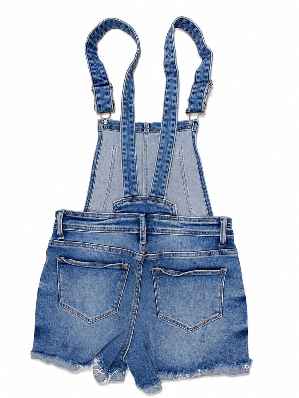 Pink Lily Denim Short Overalls – Women’s Small - Picture 3 of 5